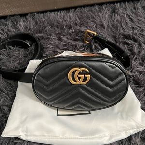 Gucci Marmont Matelassé Leather Belt Bag